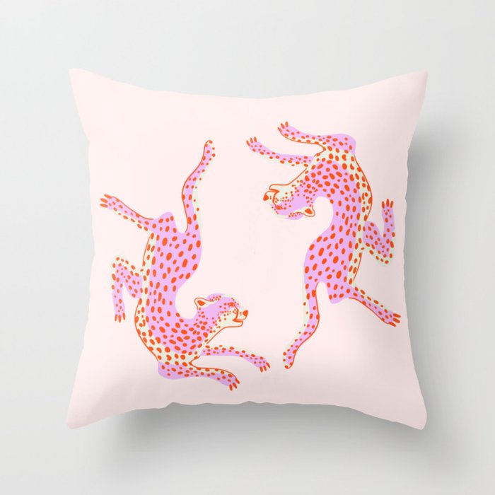 Just pink jungle life Throw Pillow Gallery Image 1