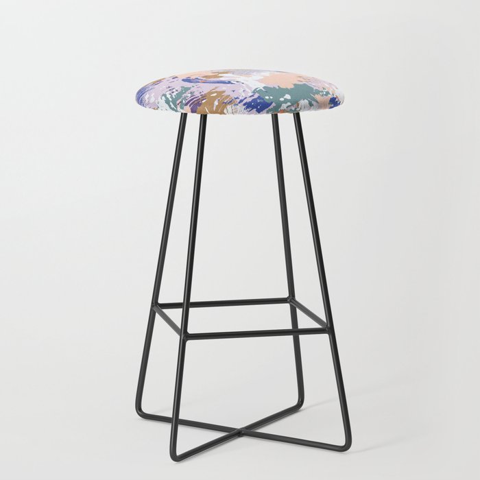 Abstract brush stroke madness Stool Gallery Image 1