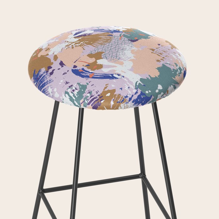 Abstract brush stroke madness Stool Gallery Image 2