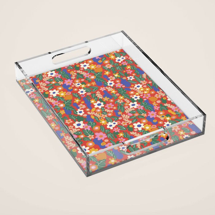 Evelyn red Acrylic Tray Gallery Image 1