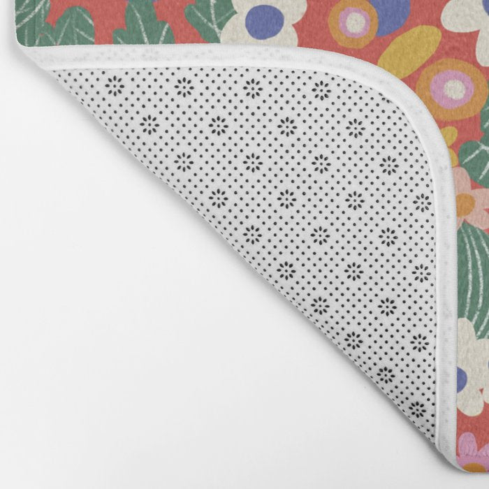 Evelyn red Bath Mat Gallery Image 2