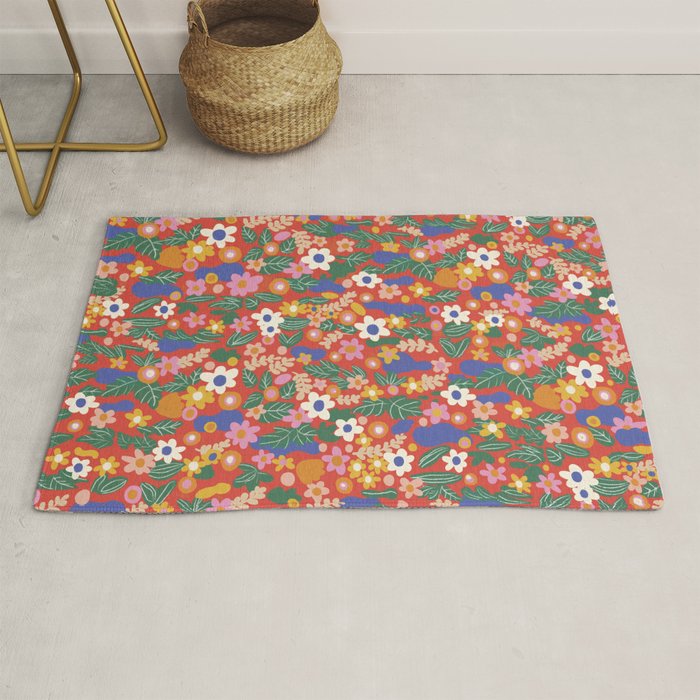 Evelyn red Rug Gallery Image 1