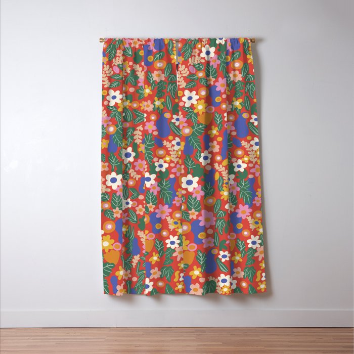 Evelyn red Window Curtain Gallery Image 3