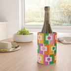 Colorful Retro Geometric Rektangel Pattern Pink Orange Green Wine Chiller Gallery Image 4