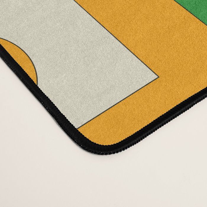 Colorful Retro Geometric Rektangel Pattern Pink Orange Green Desk Mat Gallery Image 4