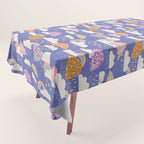 Spring Rain with Umbrellas Tablecloth Gallery Image 1