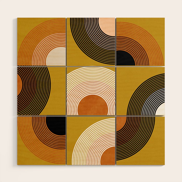 mid century arcs Wood Wall Art Gallery Image 1