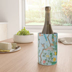 Chinoiserie Pastel Blue Floral Bird Garden Wine Chiller Gallery Image 4