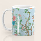 Chinoiserie Pastel Blue Floral Bird Garden Coffee Mug Gallery Image 3