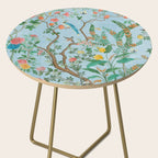 Chinoiserie Pastel Blue Floral Bird Garden Side Table Gallery Image 2