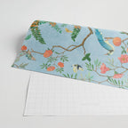 Chinoiserie Pastel Blue Floral Bird Garden Wrapping Paper Gallery Image 2