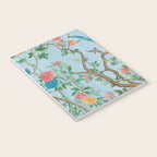 Chinoiserie Pastel Blue Floral Bird Garden Notebook Gallery Image 3