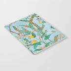 Chinoiserie Pastel Blue Floral Bird Garden Notebook Gallery Image 2