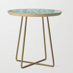 Chinoiserie Pastel Blue Floral Bird Garden Side Table Gallery Image 1