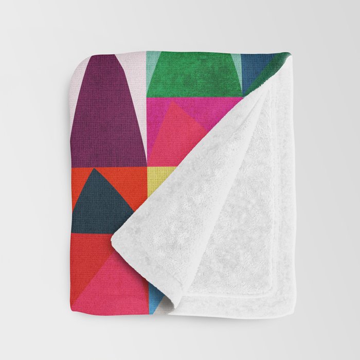 Abstract Geometric Mountains Throw Blanket Gallery Image 3