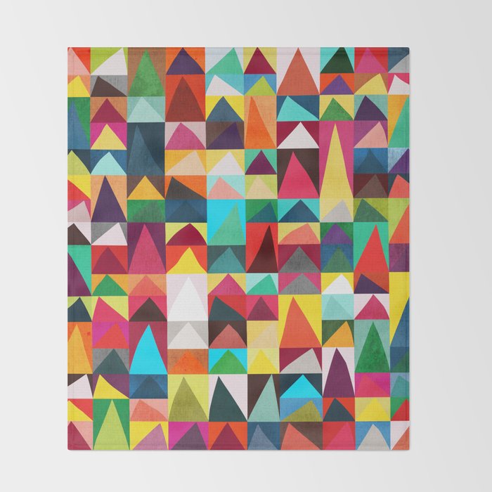 Abstract Geometric Mountains Throw Blanket Gallery Image 2