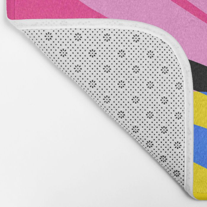 Neon Summer Abstract Art Bath Mat Gallery Image 2