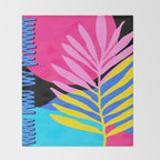 Neon Summer Abstract Art Throw Blanket Gallery Image 2