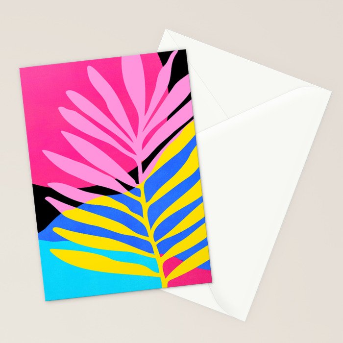 Neon Summer Abstract Art Stationery Card Gallery Image 2