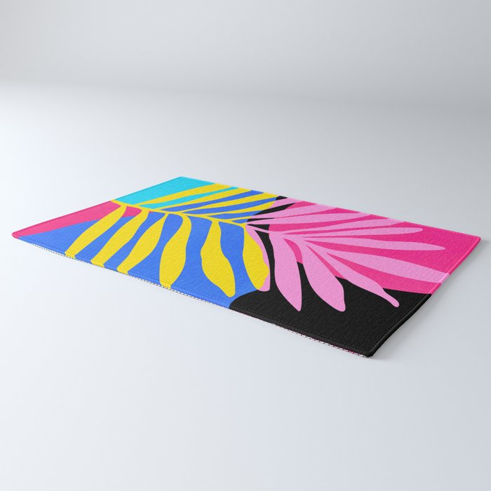 Neon Summer Abstract Art Rug Gallery Image 3