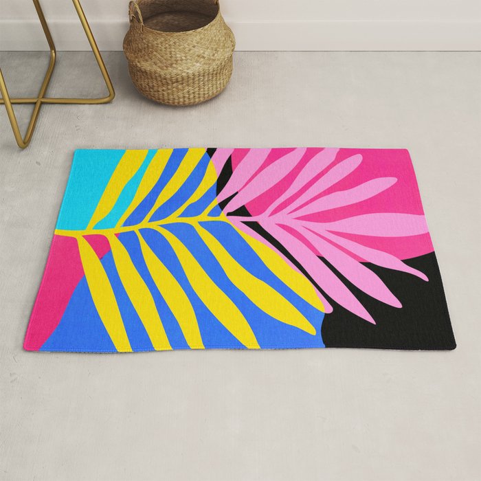 Neon Summer Abstract Art Rug Gallery Image 1