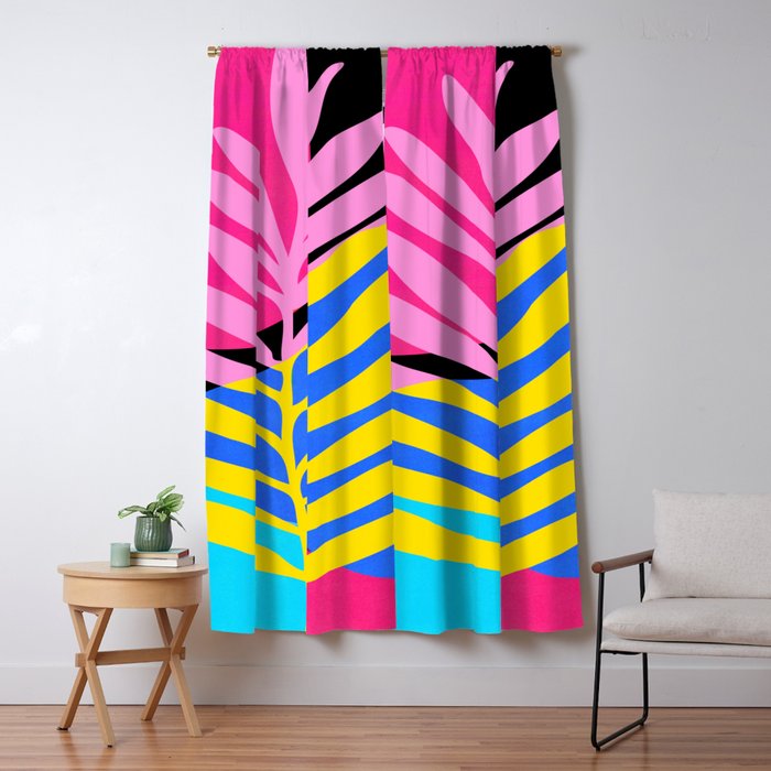 Neon Summer Abstract Art Window Curtain Gallery Image 5