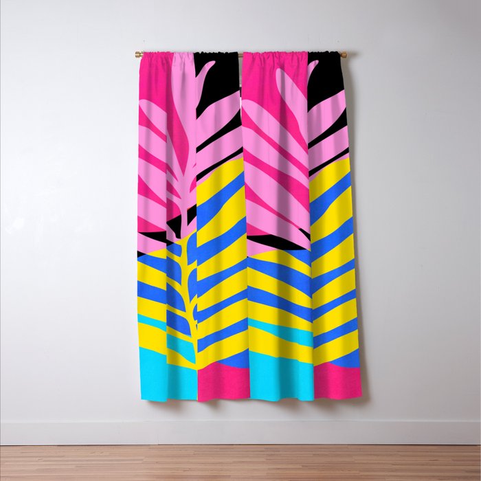 Neon Summer Abstract Art Window Curtain Gallery Image 3