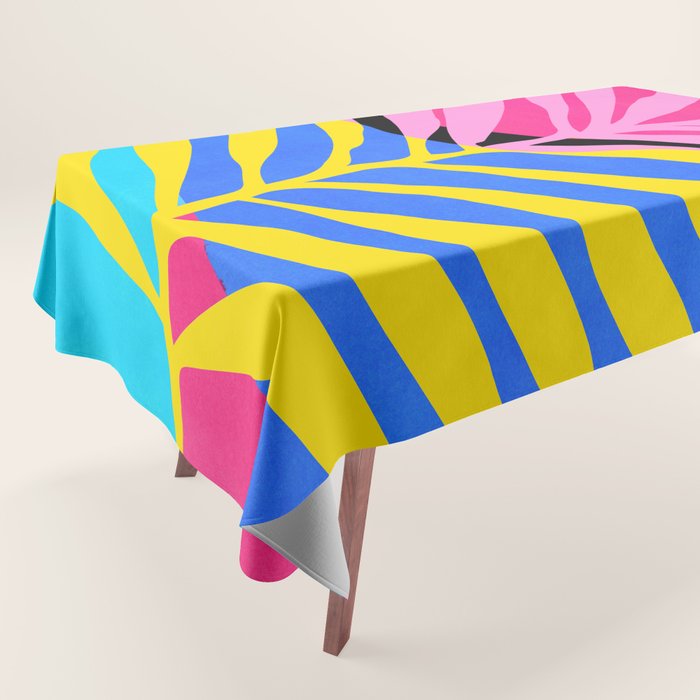 Neon Summer Abstract Art Tablecloth Gallery Image 1