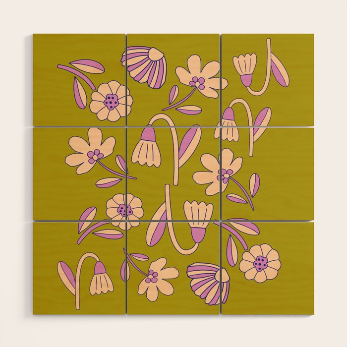 Art déco Floral  Wood Wall Art Gallery Image 1