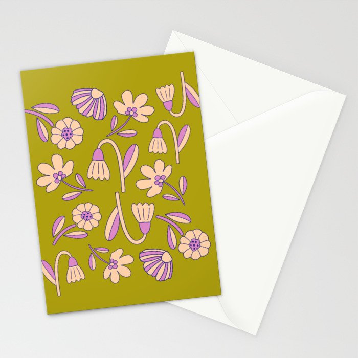 Art déco Floral  Stationery Card Gallery Image 2