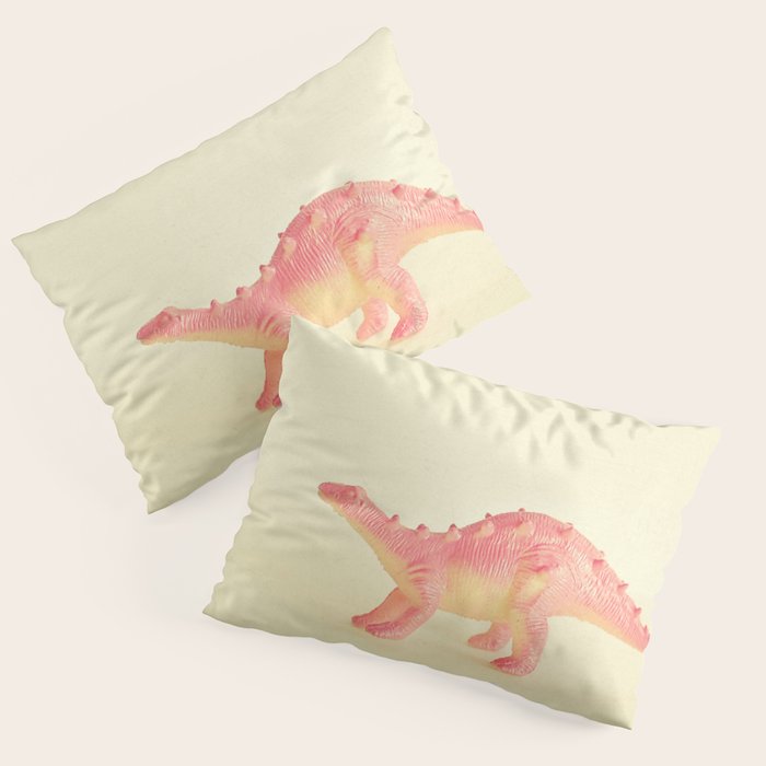 Pink Dinosaur Pillow Sham Gallery Image 1