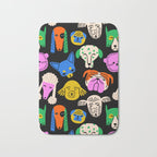Funny colorful dog cartoon pattern Bath Mat Gallery Image 1
