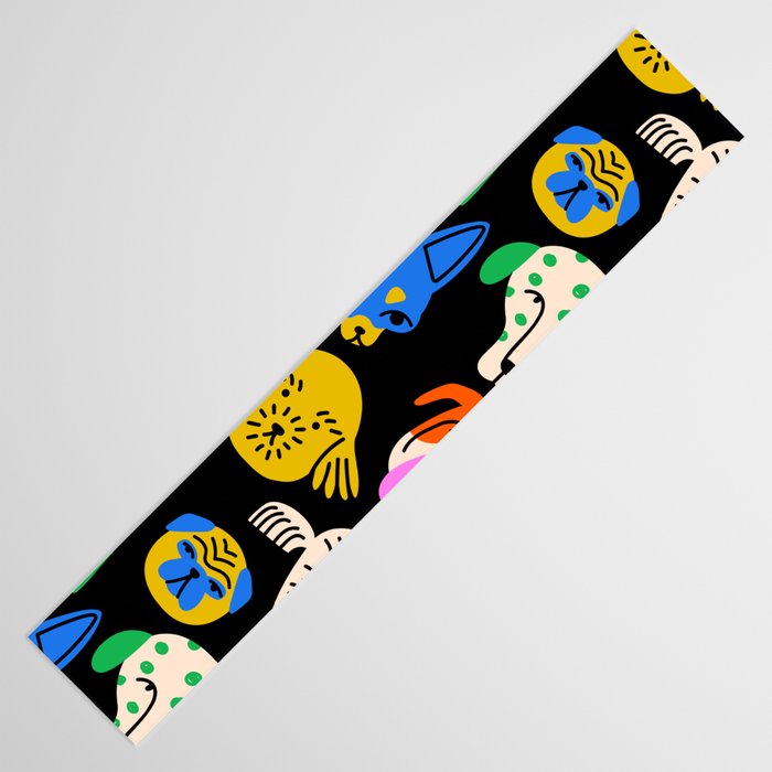 Funny colorful dog cartoon pattern Table Runner Gallery Image 3
