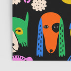 Funny colorful dog cartoon pattern Poster Gallery Image 3