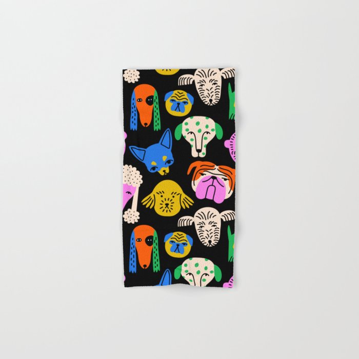 Funny colorful dog cartoon pattern Bath Towel Gallery Image 1