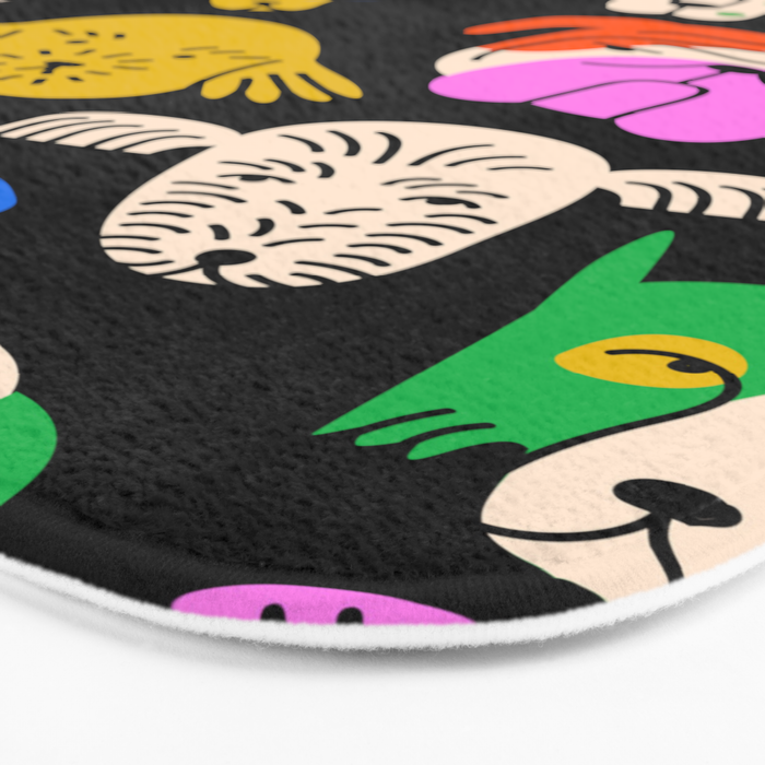 Funny colorful dog cartoon pattern Bath Mat Gallery Image 3