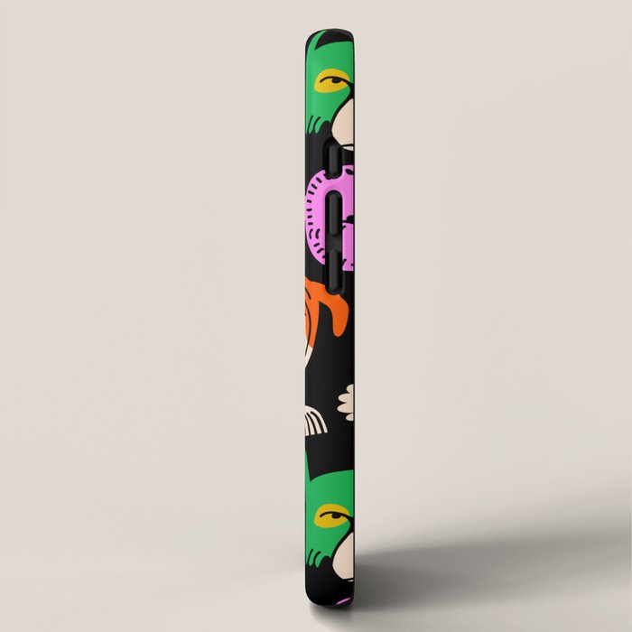 Funny colorful dog cartoon pattern iPhone Case Gallery Image 2