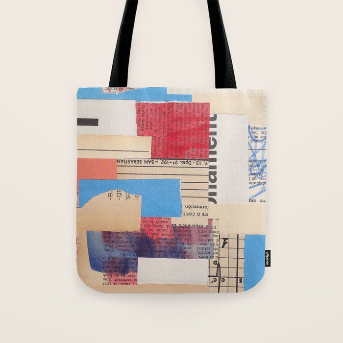 Abstract Mixed Media Collage #2 Tote Bag Gallery Image 1