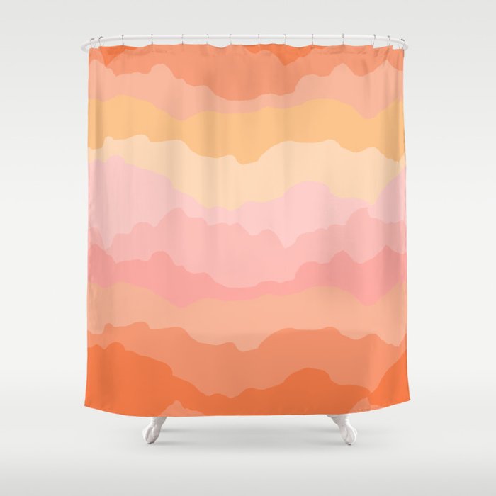 Summer Beach Sunset Sunrise Shower Curtain Gallery Image 1