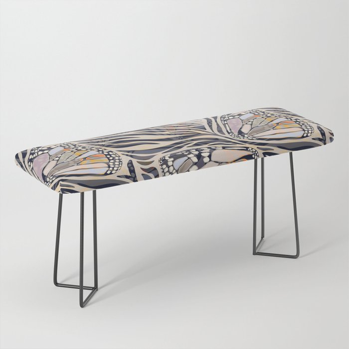 Abstract Retro Boho Butterfly Zebra Pattern â¢ Earthy Nature Bench Gallery Image 1