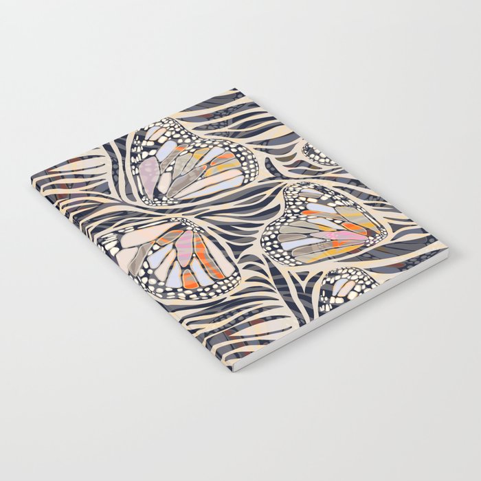 Abstract Retro Boho Butterfly Zebra Pattern â¢ Earthy Nature Notebook Gallery Image 1