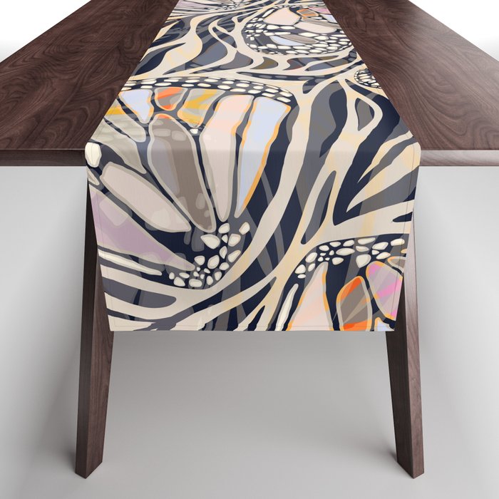 Abstract Retro Boho Butterfly Zebra Pattern â¢ Earthy Nature Table Runner Gallery Image 1
