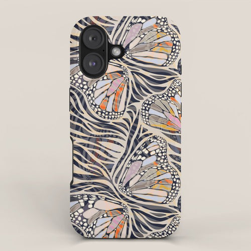 Abstract Retro Boho Butterfly Zebra Pattern â¢ Earthy Nature Iphone Case