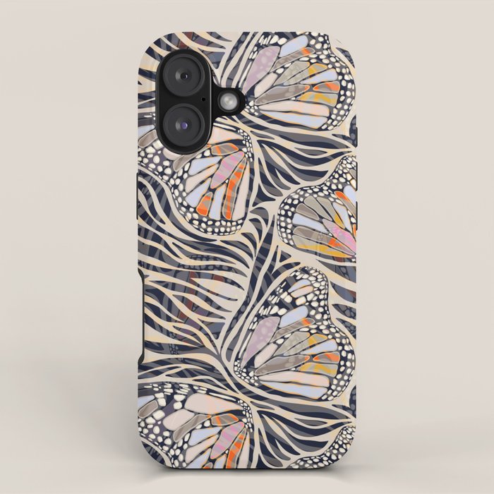 Abstract Retro Boho Butterfly Zebra Pattern â¢ Earthy Nature iPhone Case Gallery Image 1