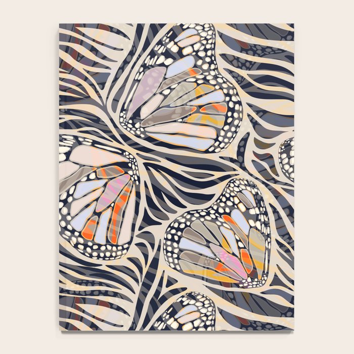 Abstract Retro Boho Butterfly Zebra Pattern â¢ Earthy Nature Notebook Gallery Image 4