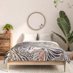 Abstract Retro Boho Butterfly Zebra Pattern â¢ Earthy Nature Comforter Gallery Image 3