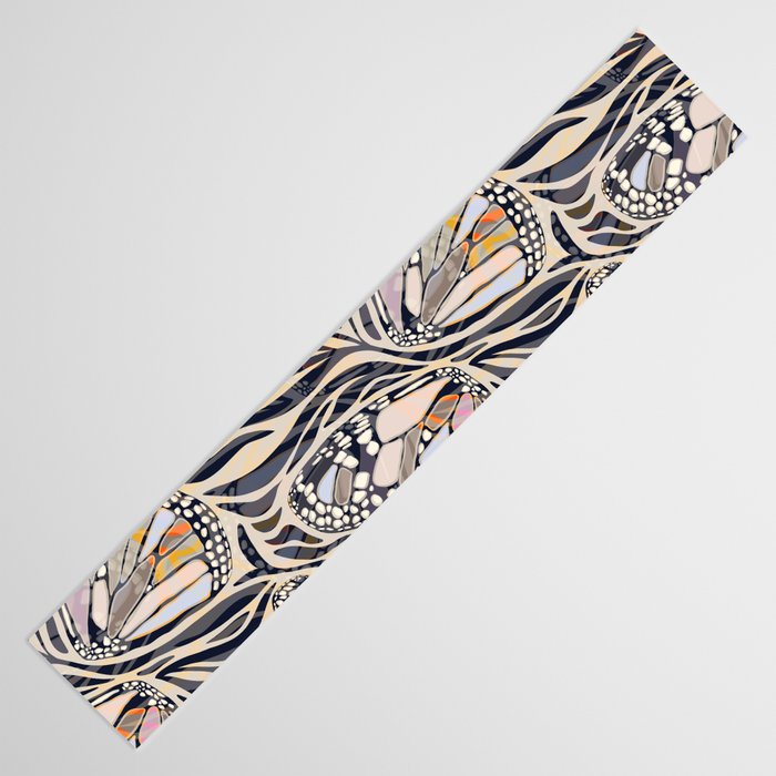 Abstract Retro Boho Butterfly Zebra Pattern â¢ Earthy Nature Table Runner Gallery Image 3