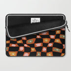 Retro floral check 1 Laptop Sleeve Gallery Image 2
