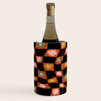 Retro floral check 1 Wine Chiller Gallery Image 2
