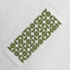 Mid Century Modern Geometric 04 Olive Green Yoga Mat Gallery Image 1